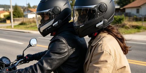 Why is motorcycle rider to passenger communication needed?