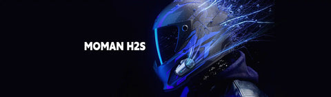 Moman H2S 2 Way Motorcycle Intercom, ENC & Audio Multitasking for Clear Riding Communication