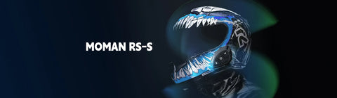 Moman RS-S Wireless Motorcycle Headset, 40mm Immersive Speakers and Glove-Friendly Buttons 