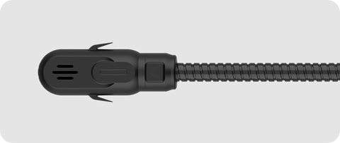 Moman H2S includes a black boom mic for communication.