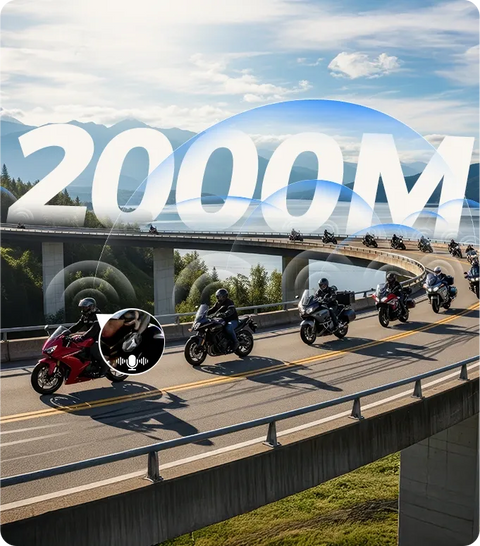 Moman CP-X delivers an intercom mesh connection within a 2km range.
