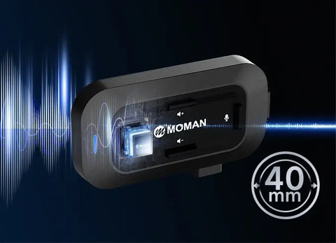 Moman RS-C comes with 40mm speakers.