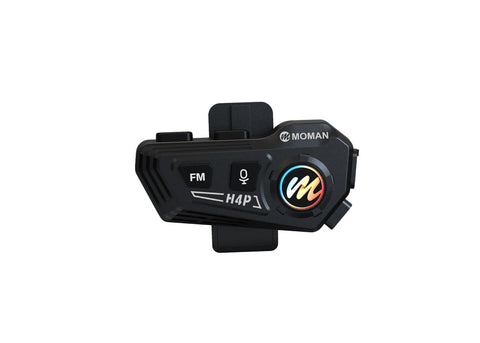 Moman RS-H4P is a motorcycle helmet headset with microphone and RGB lighting.