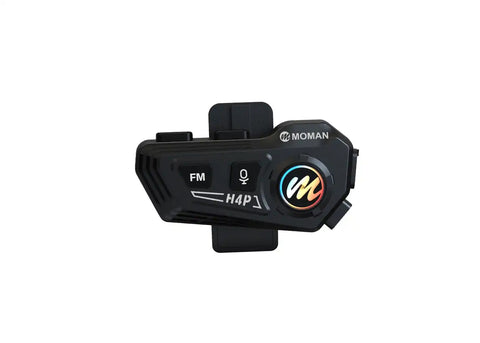 Moman RS-H4P is a motorcycle helmet headset with microphone and RGB lighting.