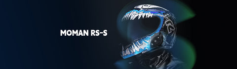 Moman RS-S Wireless Motorcycle Headset, 40mm Immersive Speakers and Glove-Friendly Buttons 